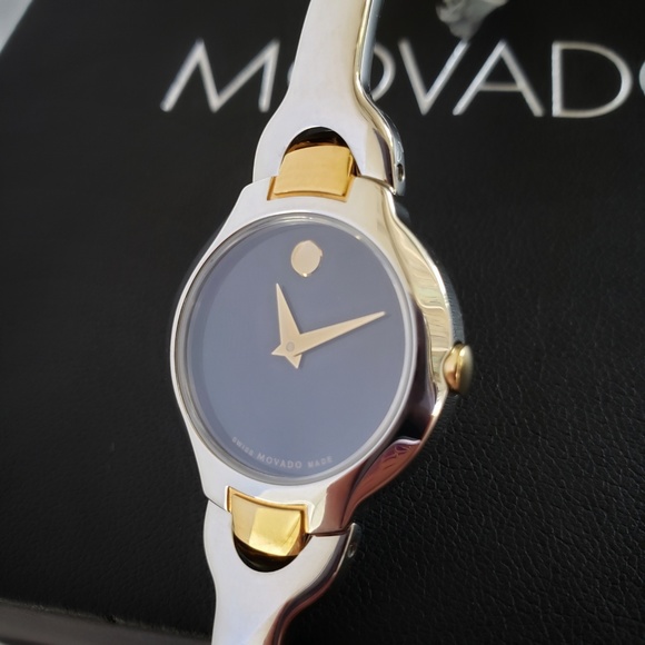 Movado Accessories - SOLD Movado Kara Two-Tone Black Stainless Watch
